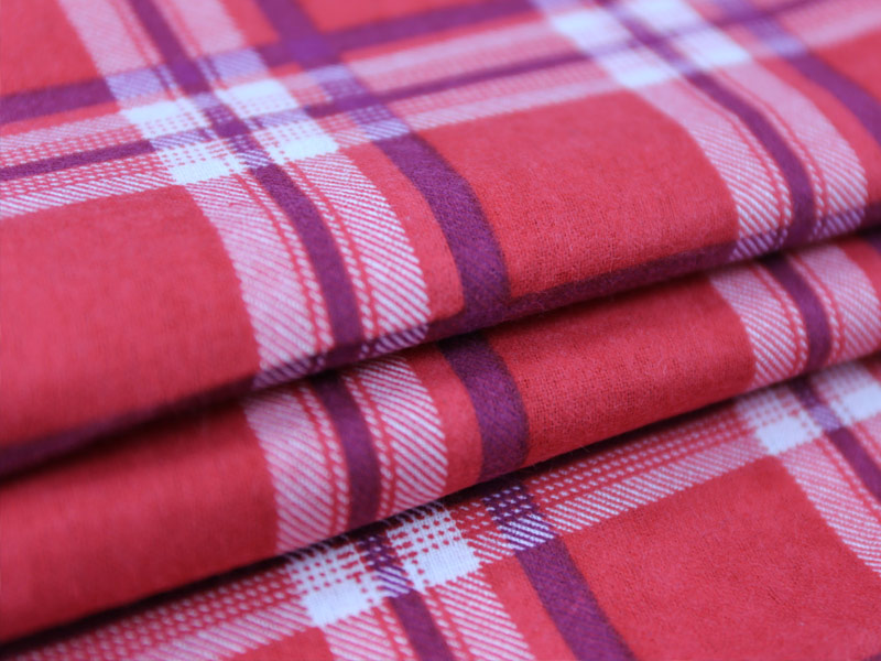 Check Pattern Cotton Flannel Fabric for Shirts and Pajamas